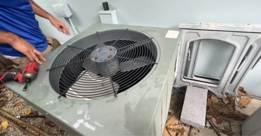 Cleaning Rheem Air Conditioner Fan Blades